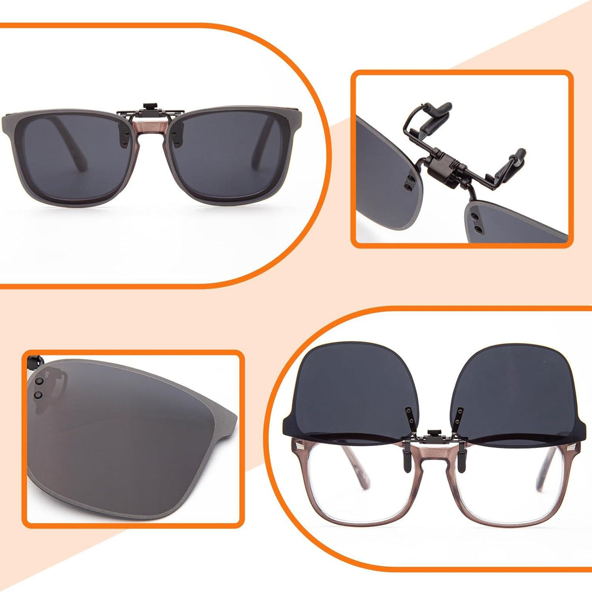 Polarisierte Clip-On Sonnenbrille UV400 Anti-Glare Laser Edge Unisex