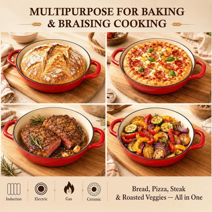 Gusseisen Dutch Oven zum Brotbacken mit Deckel & Gärkorb