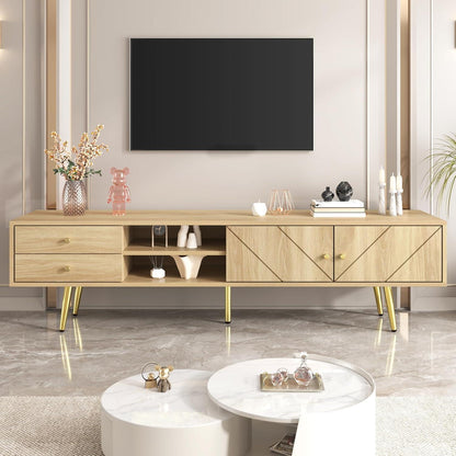 TV-Lowboard 160cm mit Goldfüßen & Stauraum