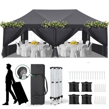 Faltpavillon 3x6m – Wasserdicht, UV-Schutz 50+, für Garten & Party