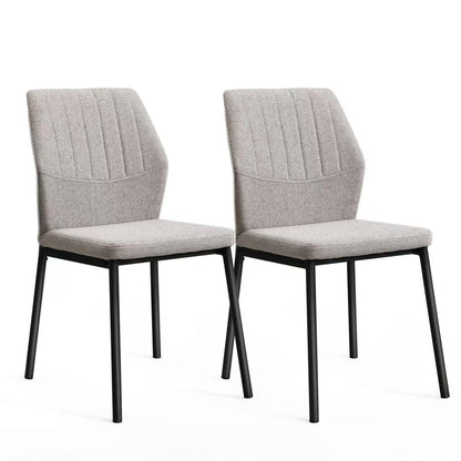 Esszimmerstühle 2er Set Beige – Polsterstühle für Küche & Wohnzimmer