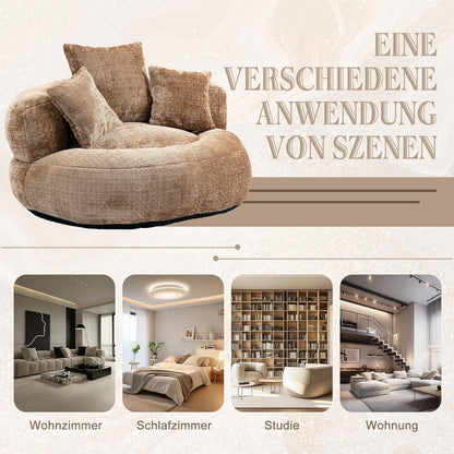 Lazy Sitzsack mit hoher Lehne – Bequemer Lounger für Wohnzimmer