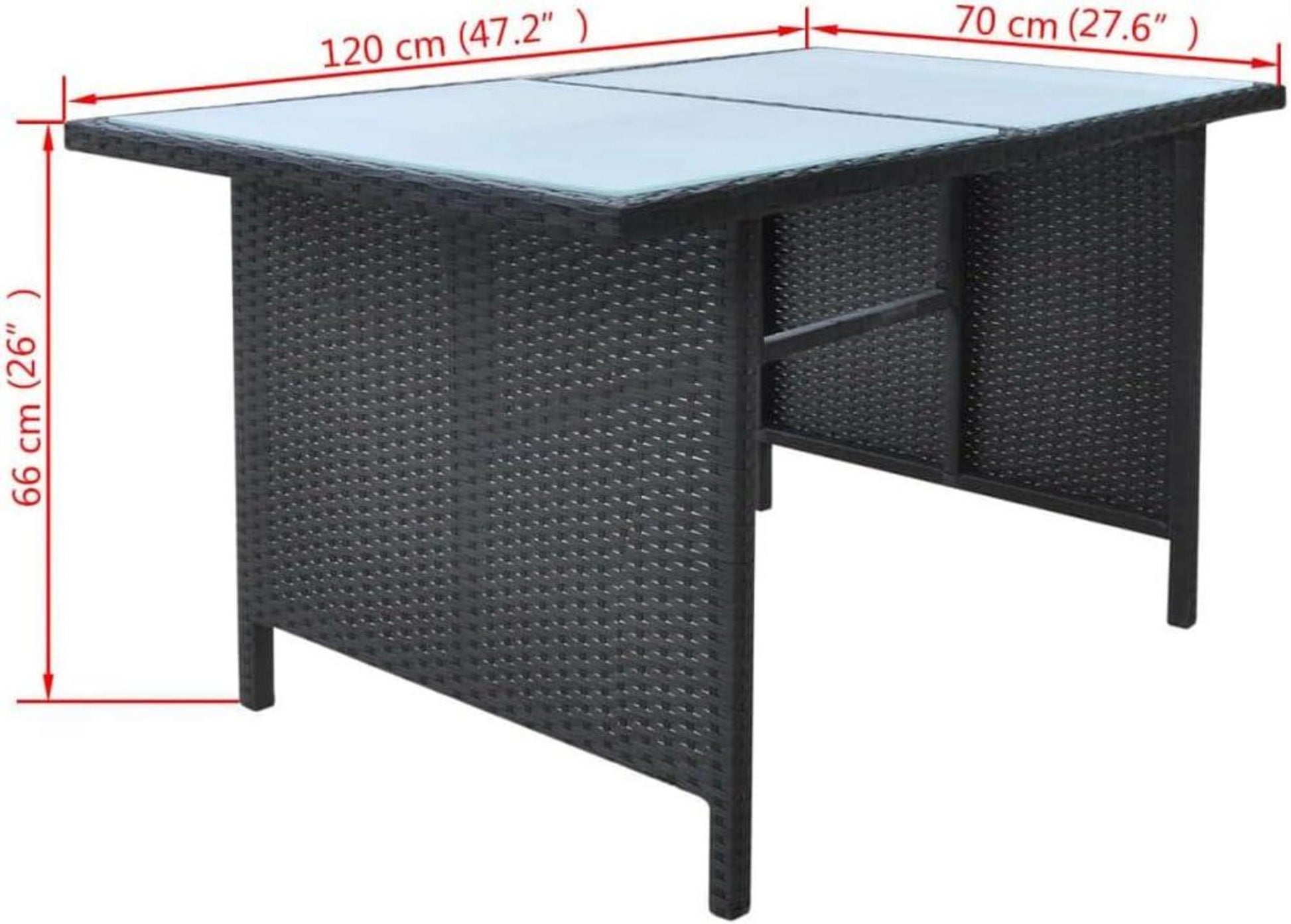 6 tlg. Garten Lounge Set Poly Rattan Schwarz inkl. Auflagen