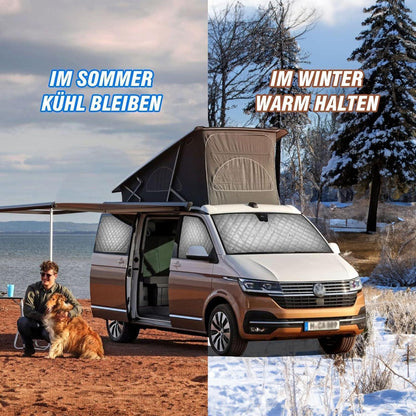 Thermo Jalousien Set VW T5/T6 LWB – 8tlg. Sonnenschutz Matte
