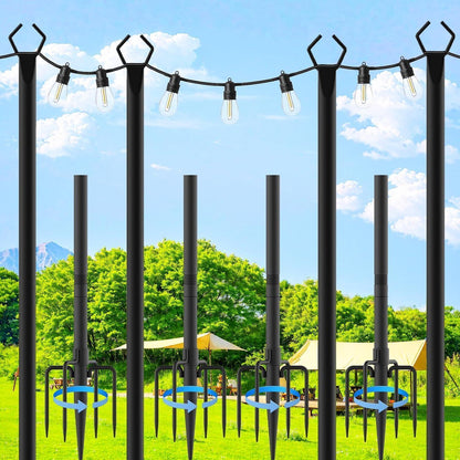 4x Schäferhaken 300cm – Garten, Terrasse & Hochzeitsdeko