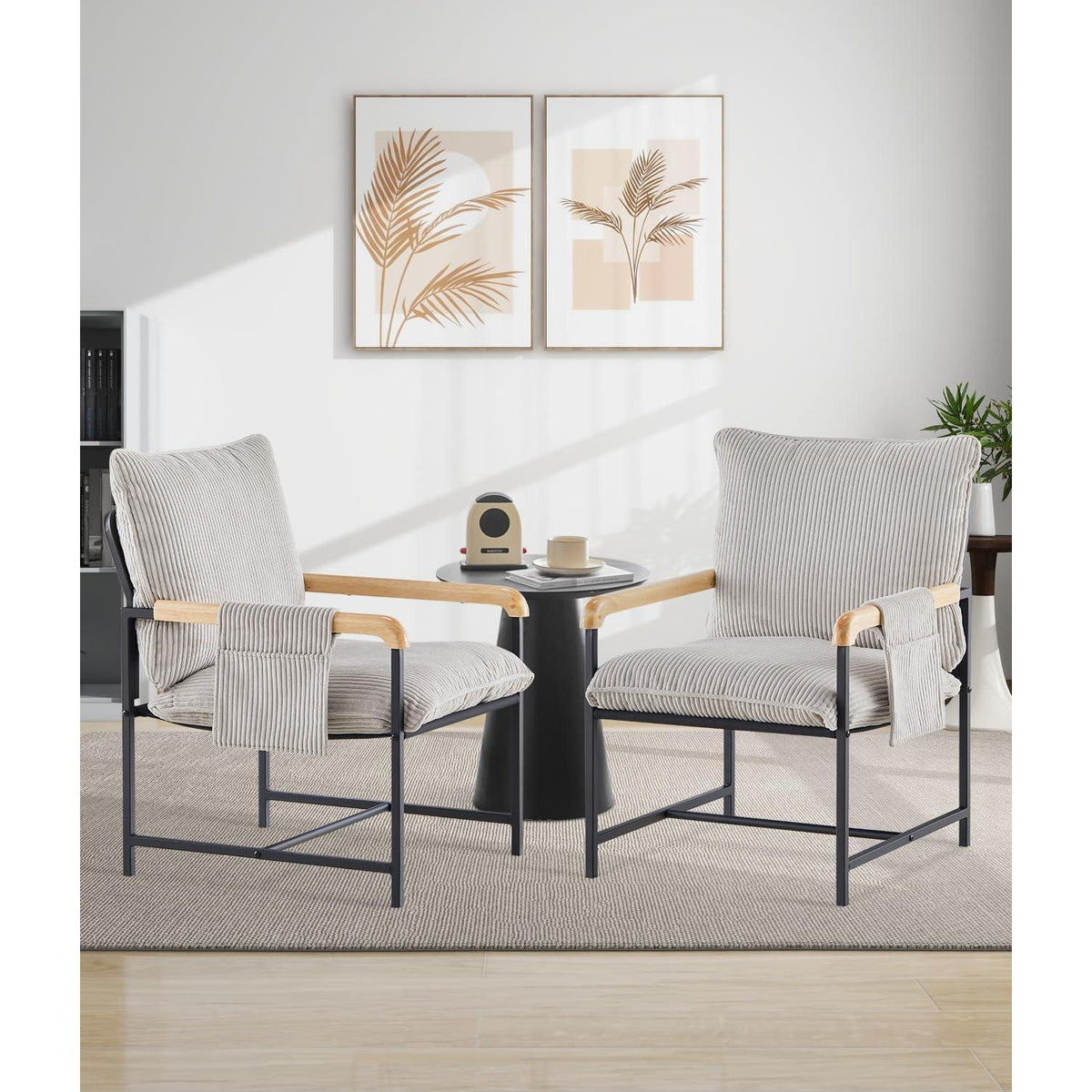 Cord Loungesessel Modern – Bequemer Ohrensessel für Wohnzimmer