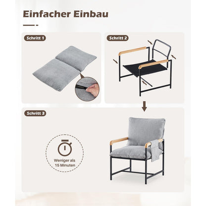 Loungesessel Grau – Bequemer Ohrensessel für Wohnzimmer & Co.