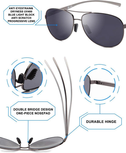 Polarisierte Sonnenbrille Ultraleicht Metall UV400 Pilotenbrille