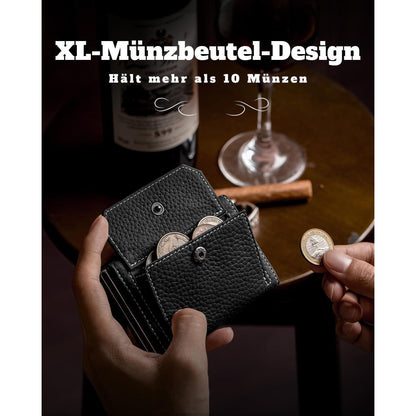 Herren Geldbörse Slim Wallet mit XL Münzfach und RFID Schutz