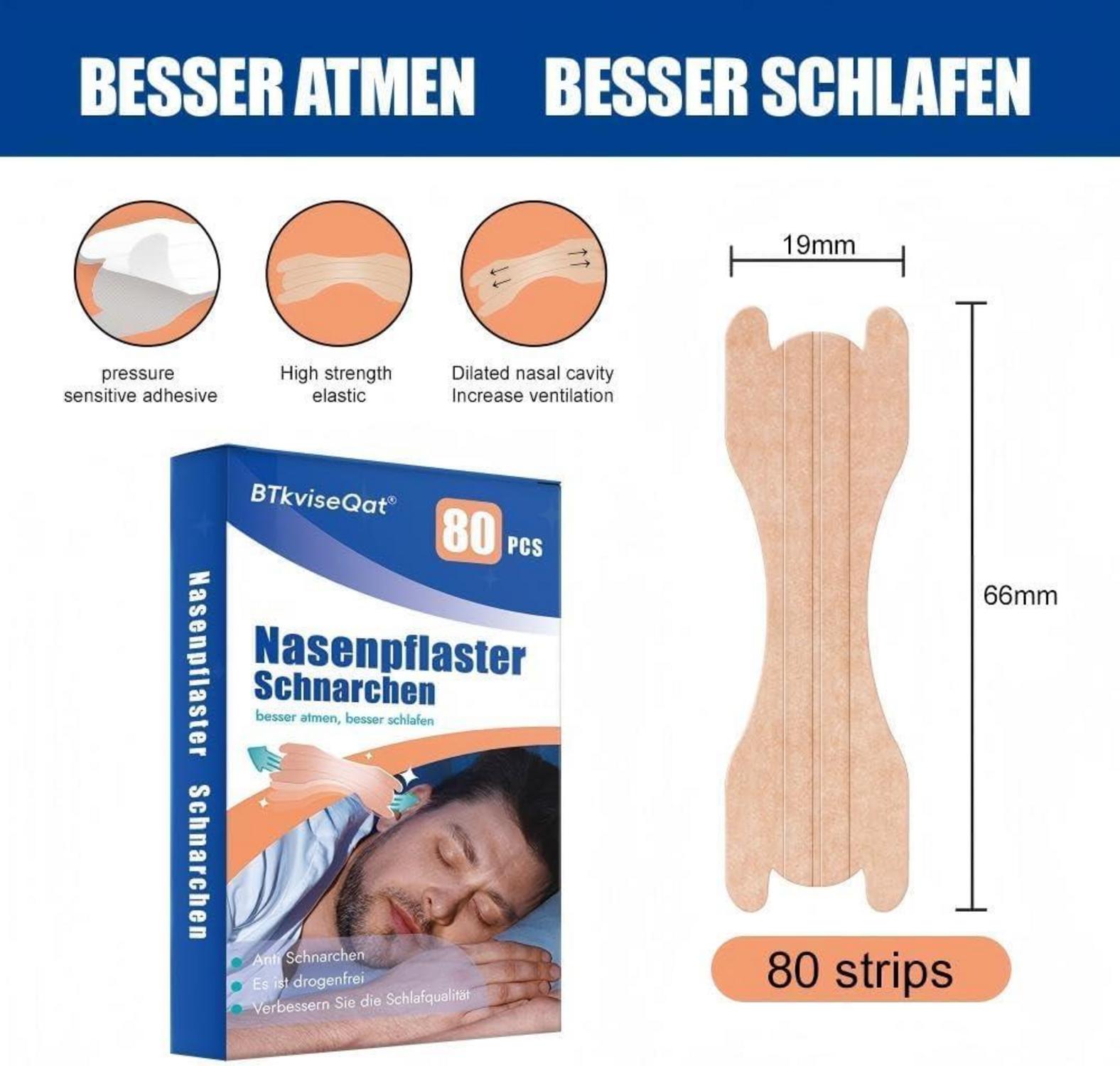 Nasenpflaster Schnarchstopper Nasal Strips Besser Atmen 80