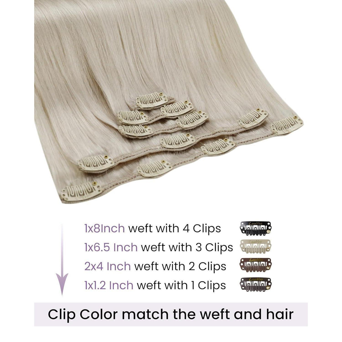 Echthaar Clip-in Extensions Blond 35cm – Natürliches Volumen