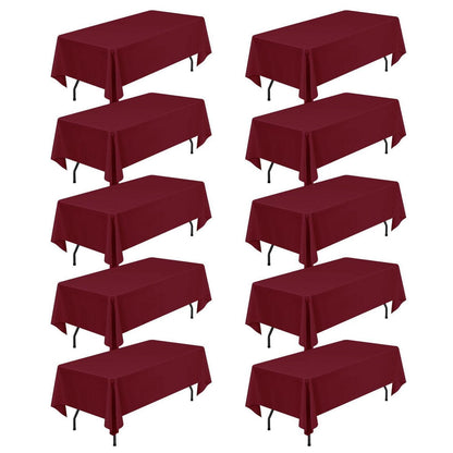 Bordeaux Tischdecke Rechteckig 152x259 cm - 10er Set