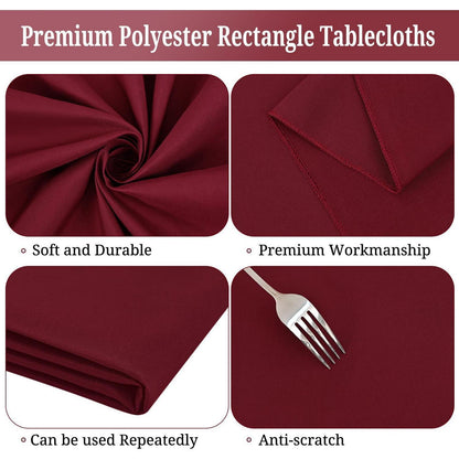 Bordeaux Tischdecke Rechteckig 152x259 cm - 10er Set
