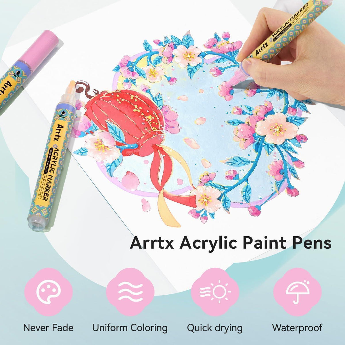 Acrylstifte Set 72 Farben – Marker für Stein, Holz & Basteln