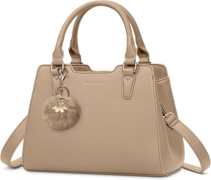 IGOLUMON Damen Handtasche Leder Mittelgroß Henkeltasche Umhängetasche