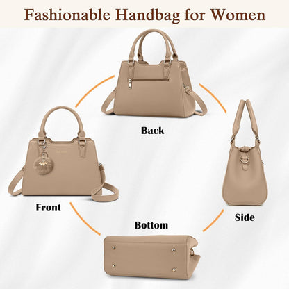 IGOLUMON Handtasche Damen Leder Mittelgroß Tote Umhängetasche Khaki
