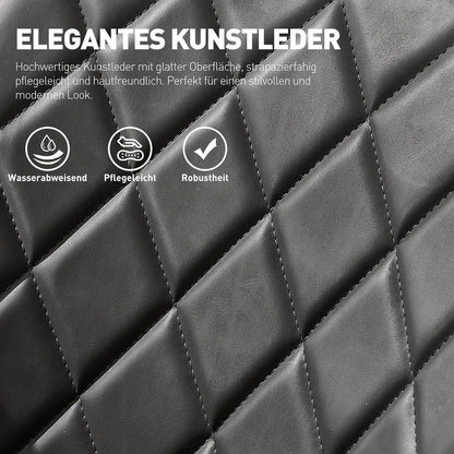 Drehbarer Esszimmerstuhl mit Armlehnen – 4er Set Grau
