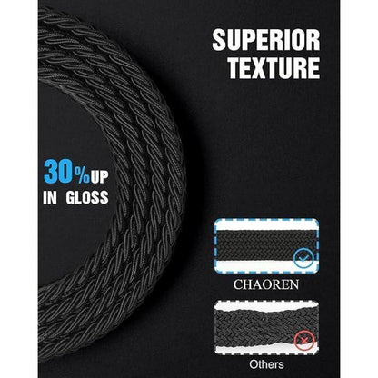 Elastischer Flechtgürtel Herren, Stoff, stufenlos verstellbar, Grau