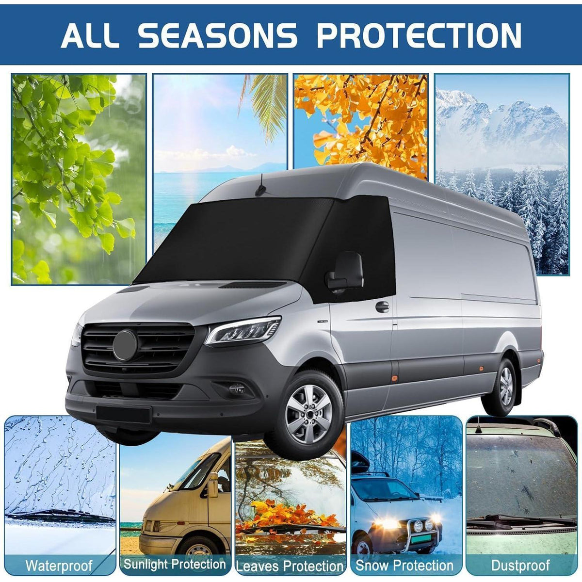 Windschutzscheibenabdeckung Ford Transit Custom 2012-2022 Verdunkelung