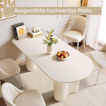 Weißer Esstisch 160cm – Modern & Platzsparend für 4-6 Personen