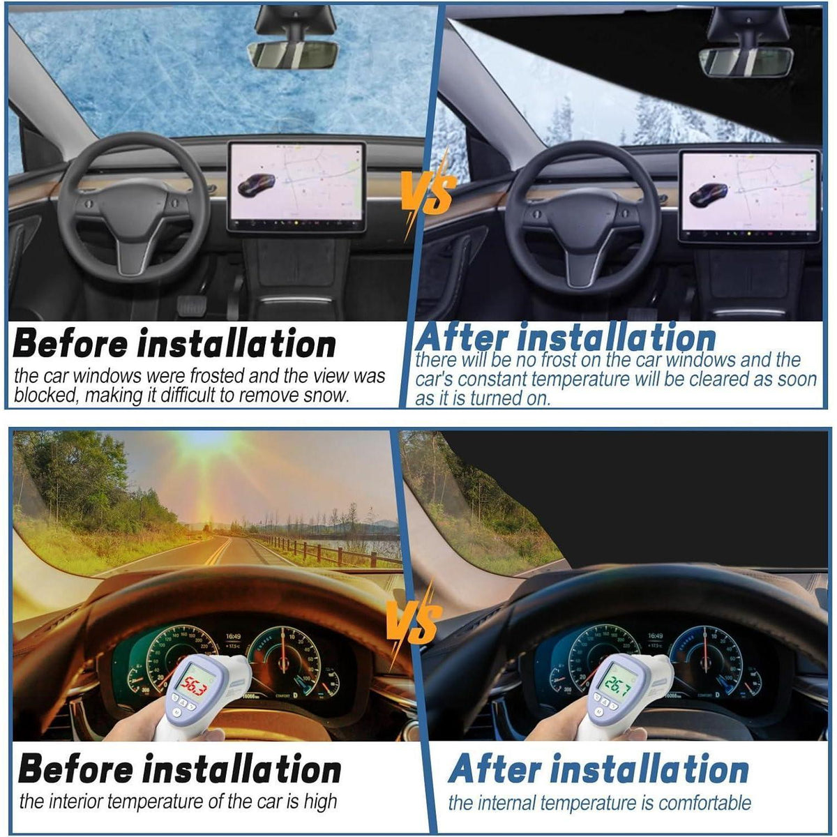 Frontscheibenabdeckung Ford Transit Custom 2012-2022 Verdunkelung
