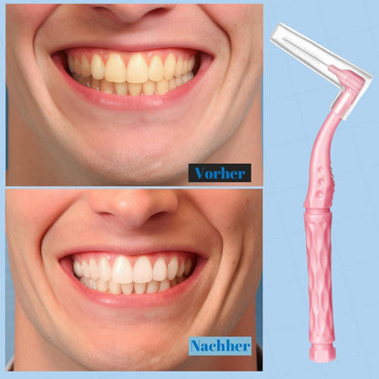 50 Interdentalbürsten, L-förmig, 5 Größen, Rutschfester