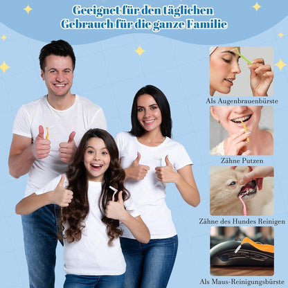 50 Interdentalbürsten, L-förmig, 5 Größen, Rutschfester