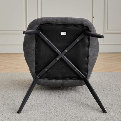 8 Esszimmerstühle Modern Gepolstert Dunkelgrau