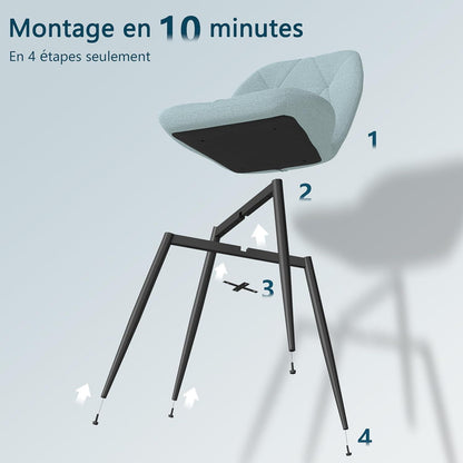 8 Esszimmerstühle Mintgrün, Modern & Gepolstert