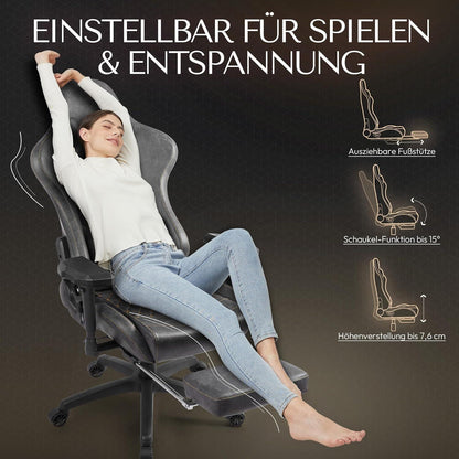 Dowinx Gaming Stuhl Bürostuhl Ergonomischer PC mit Massage