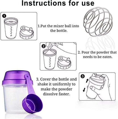 3er Set Edelstahl Protein Shaker Kugeln für Mixgetränke