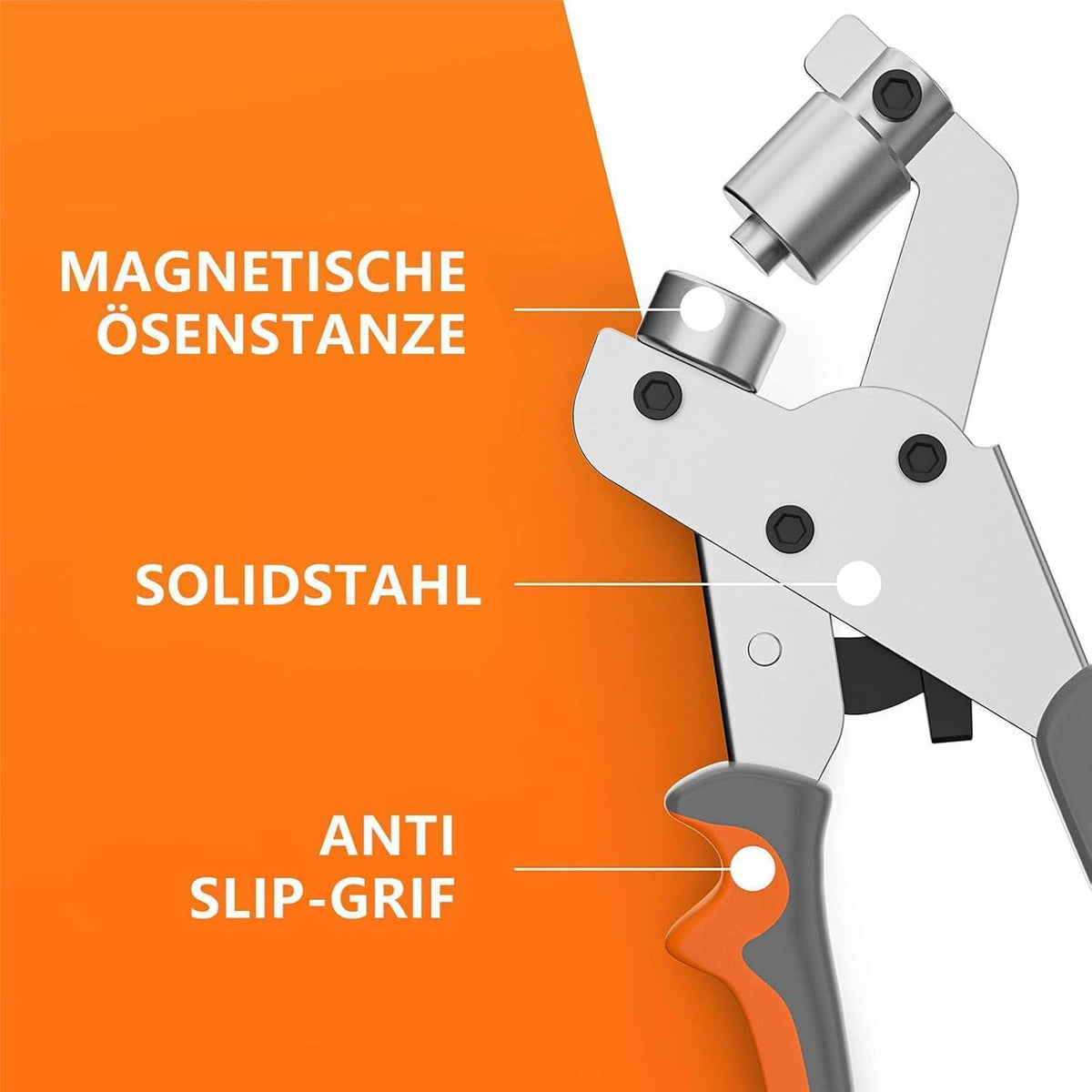 Ösenzange 6mm mit 300 Ösen – Profi Werkzeug für Leder & Stoff