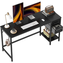 Cubiker Schreibtisch 140x50x75cm Schwarz Stahlgestell