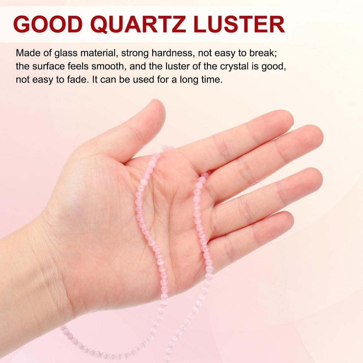 Rosa Quarz Perlen 4mm - Stränge für Schmuck DIY 2026