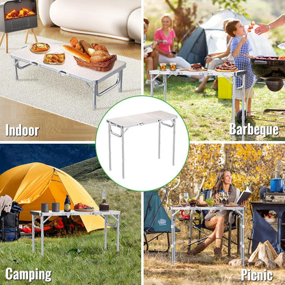 Klapptisch Camping 87x40cm, 3 Höhen, leicht & stabil