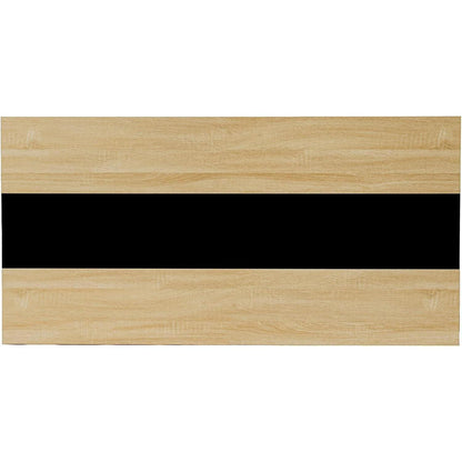 Essgruppe 140cm Eiche-Schwarz Tisch mit 2 Weiß Stühlen