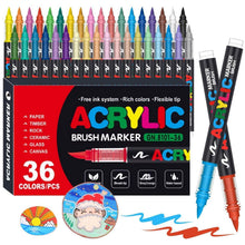 Acrylstifte Set 36 Farben – Wasserfest & Brush Tip