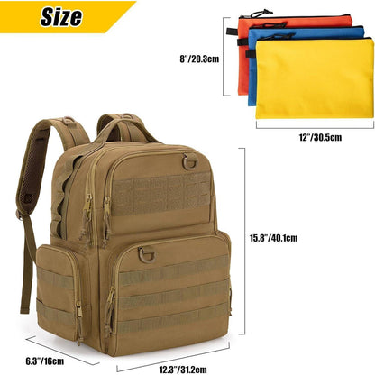 Werkzeugrucksack Khaki mit Organizer-Taschen für Handwerker