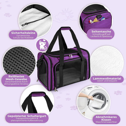 Faltbare Katzentransportbox L – Tragetasche für Katze & Hund 5kg