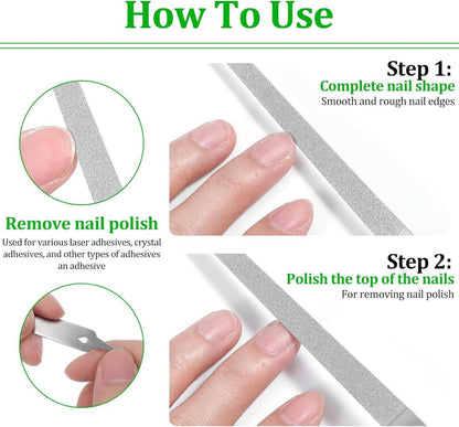 2er Set Nagelfeilen Naturnägel Grob Feilen Maniküre Pediküre