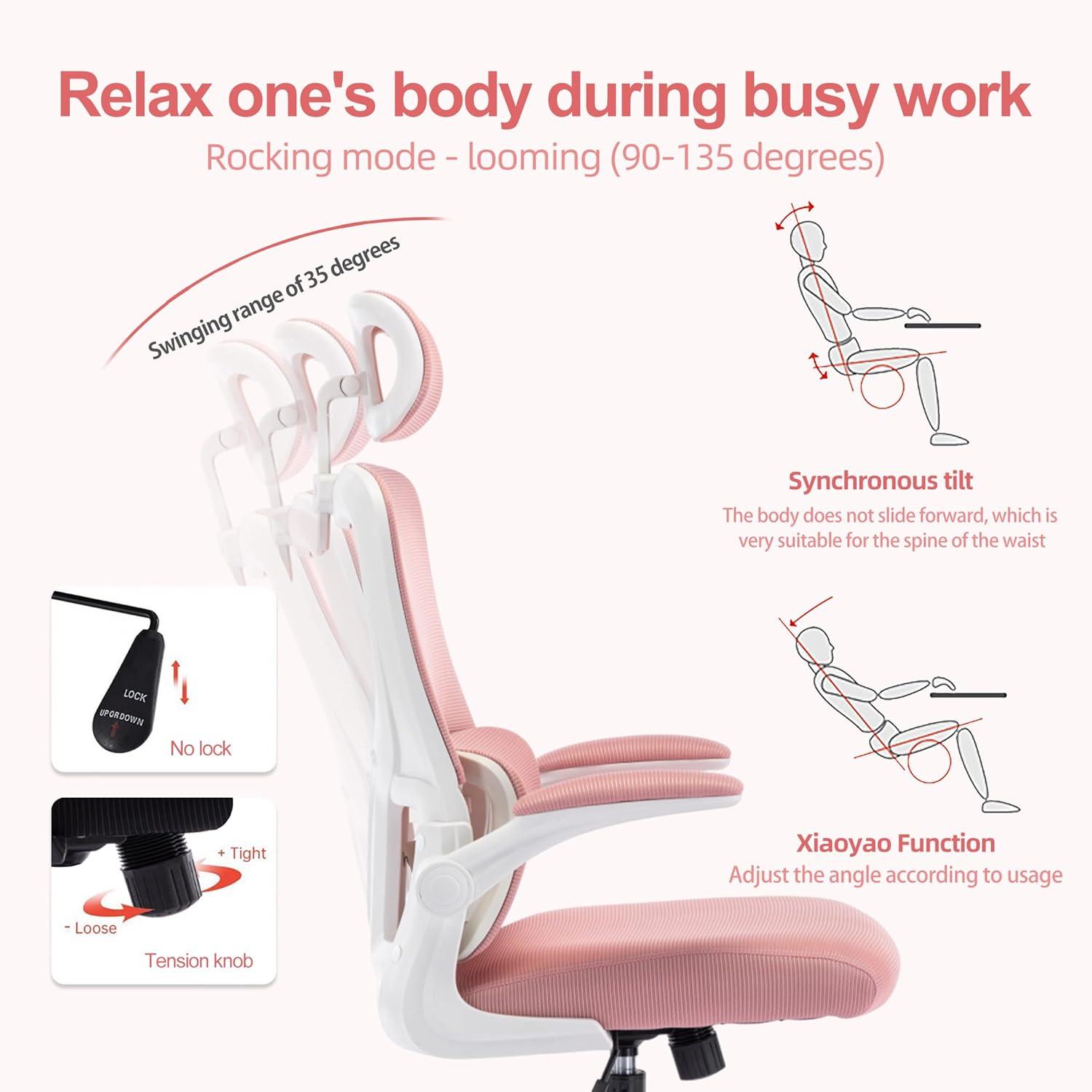 Ergonomischer Bürostuhl mit Kopfstütze und Lordosenstütze