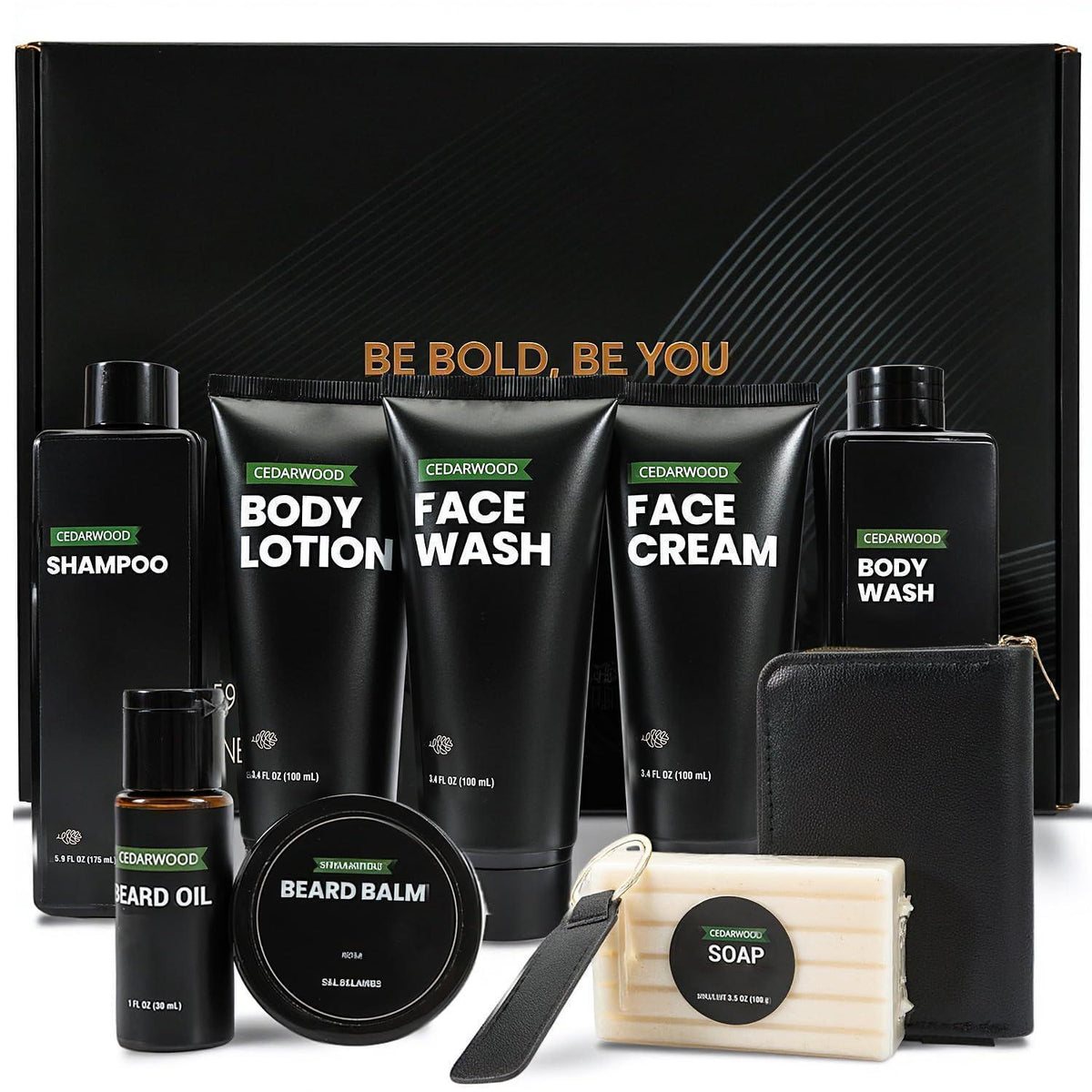 Herren Duschset 10tlg. | Bartpflege & SPA Geschenkset Zedernholz