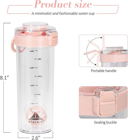 Protein Shaker 500ml BPA-frei Langlebig Auslaufsicher Rosa