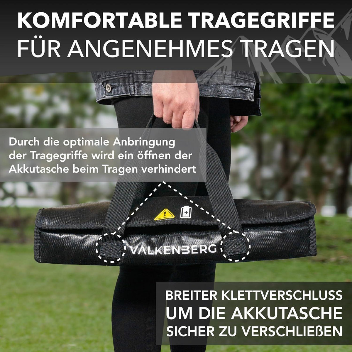 E-Bike Akku Tasche – Feuerfest & Formstabil – Größe XL