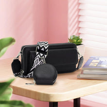 Schwarze handytasche umhängetasche für Damen mit