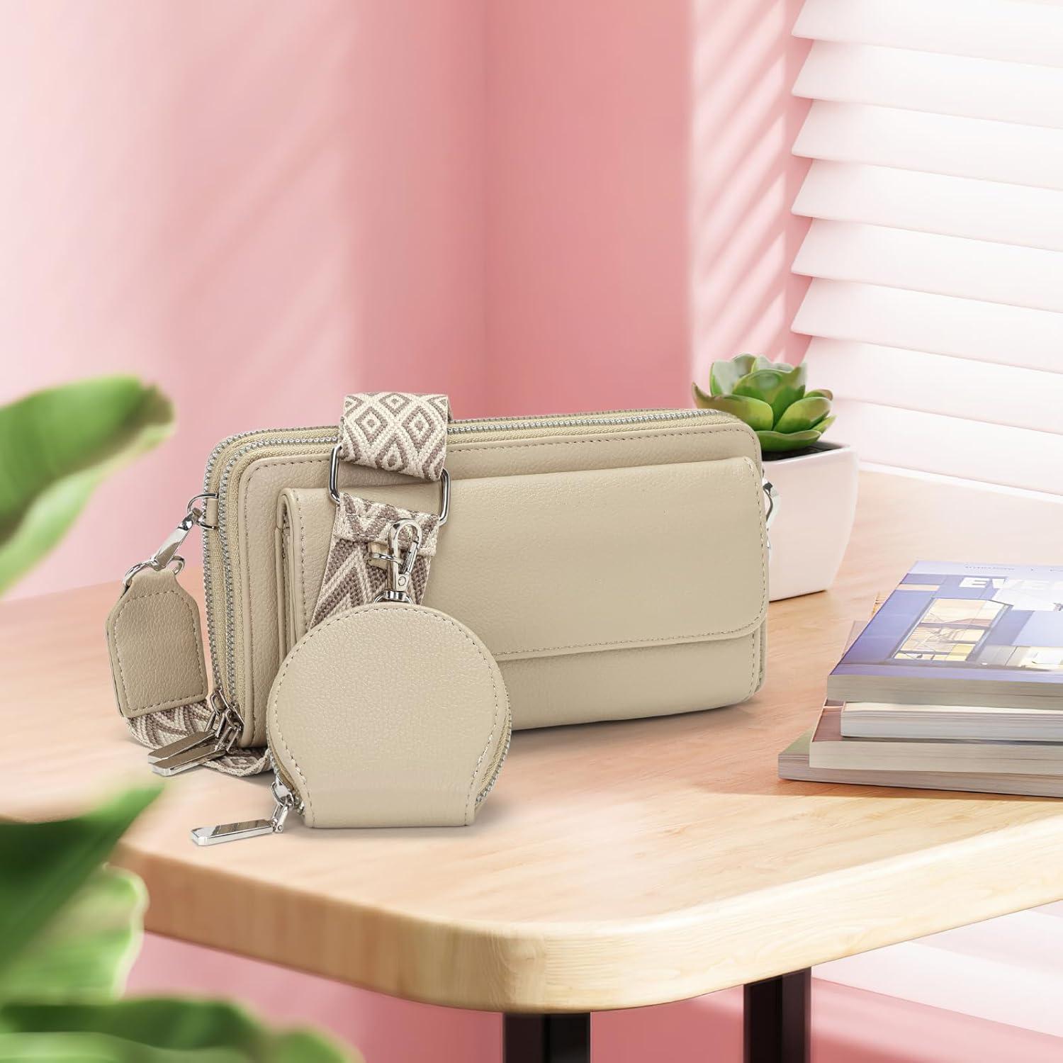 Umhängetasche Schwarz, Damen Handytasche mit