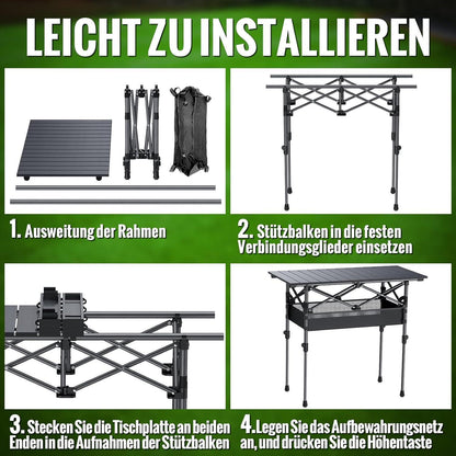 Klapptisch Camping 82x40cm 2-fach höhenverstellbar mit Tasche
