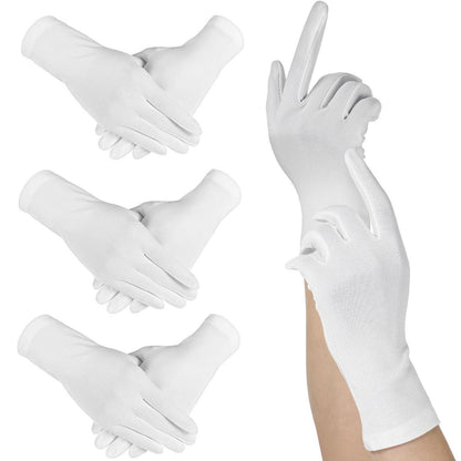 Brauthandschuhe Kurz Satin Weiß Elegant Hochzeit