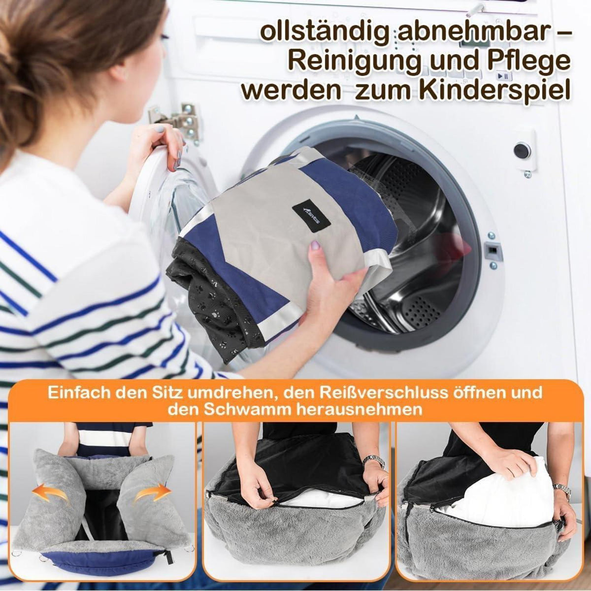 3-in-1 Hundesitz Auto & Reisebett – Komfort & Sicherheit für kleine Hunde
