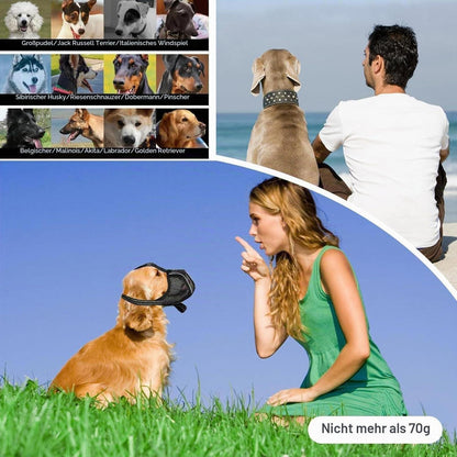 Atmungsaktiver Hundemaulkorb – Verstellbar, Reflektierend, Größe M